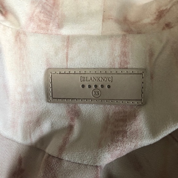NWT Blank NYC Tie Dye Faux Suede Drape Front Jacket Size XS $108 - Picture 7 of 7